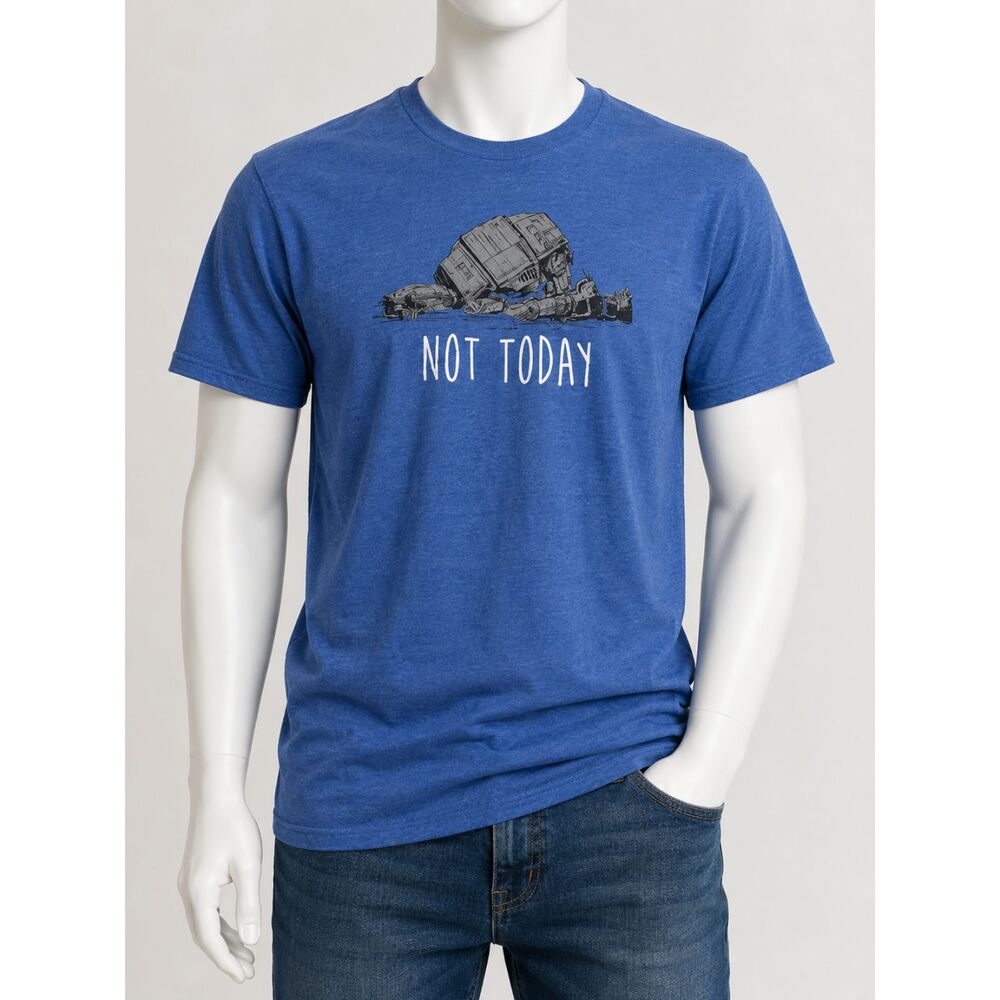Star Wars AT-AT 'Not Today' Graphic Tee Blue Men's Large Mad Engine